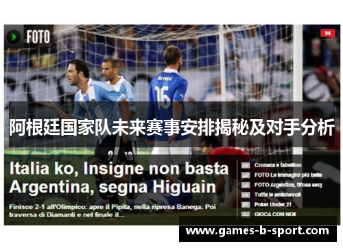阿根廷国家队未来赛事安排揭秘及对手分析
